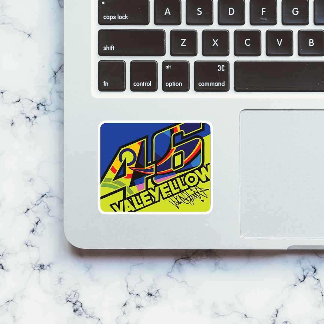 46 Valeyellow Sticker waterproof vinyl decal for laptop, bike, car & bottle
