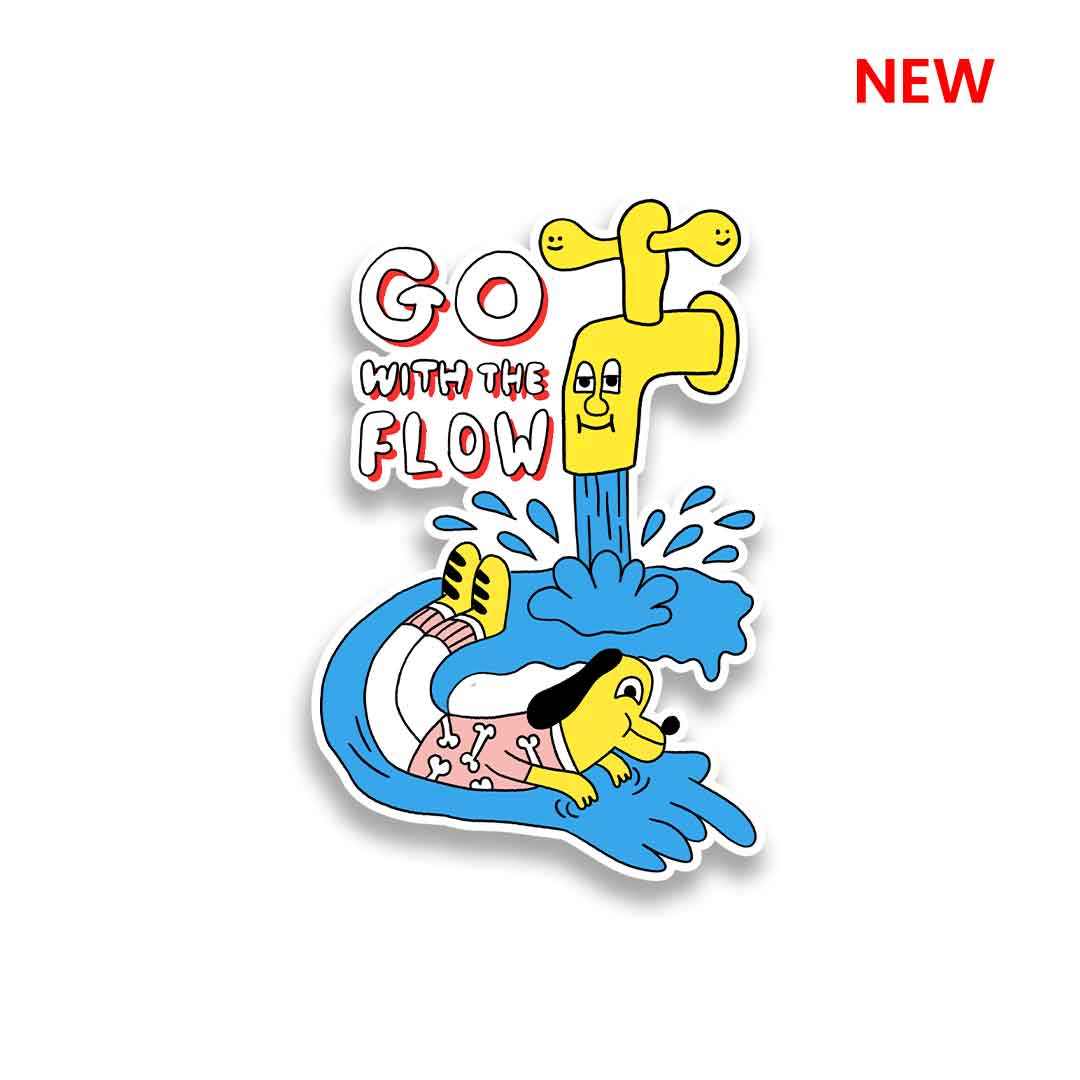 Go With The Flow Sticker | STICK IT UP