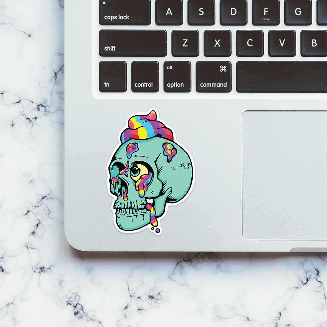 Rainbow Skull Sticker | STICK IT UP