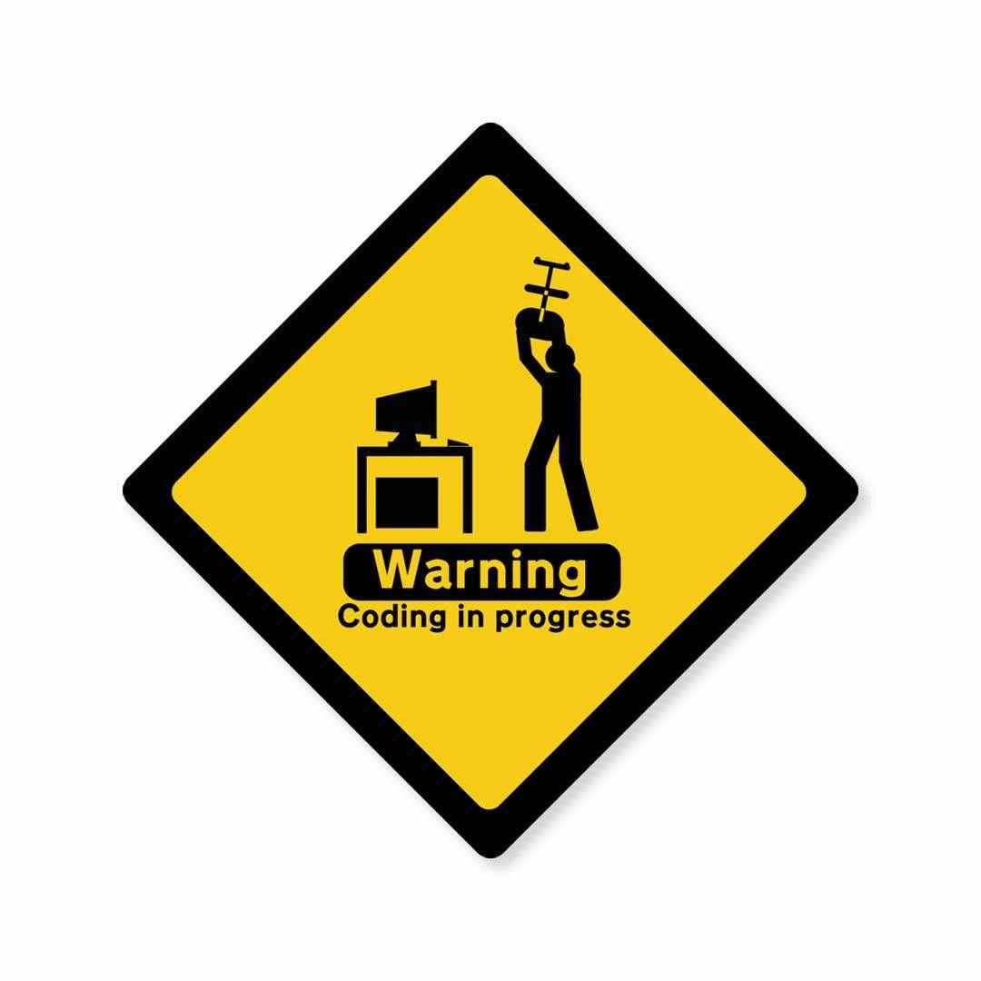 Coding in progress Sticker - Buy best quality stickers, sticker packs ...