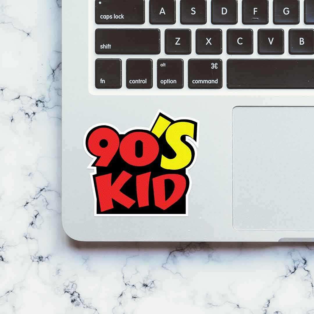 90's Kid Sticker waterproof vinyl decal for laptop, bike, car & bottle