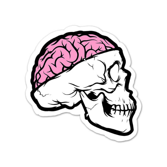 Skull With Brain Open Sticker | STICK IT UP
