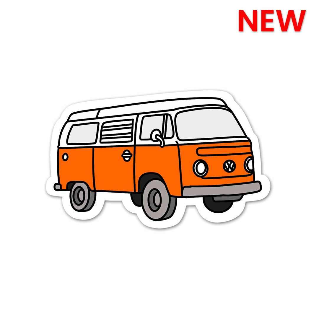 Orange Mini Bus Sticker