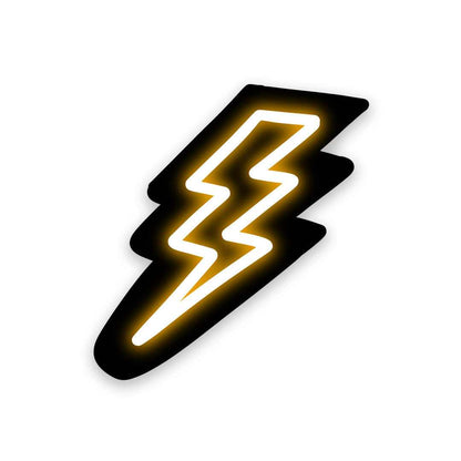 Neon Lightning Sticker | STICK IT UP