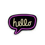 Neon Hello Sticker | STICK IT UP