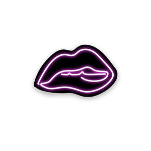 Neon Pink kiss Sticker | STICK IT UP