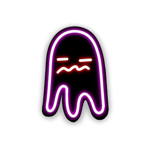 Neon Bored ghost Sticker | STICK IT UP