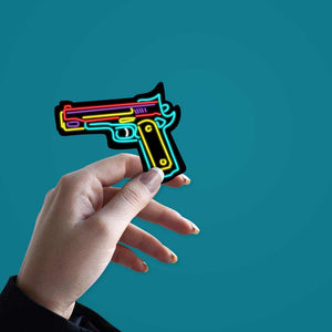 Neon Gun Sticker | STICK IT UP