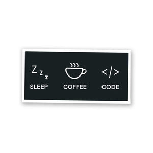 Sleep Coffee Code Sticker | STICK IT UP