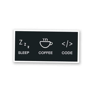 Sleep Coffee Code Sticker | STICK IT UP