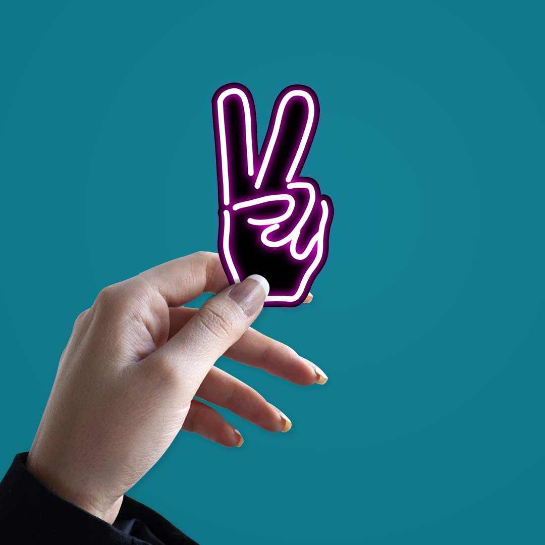 Neon Peace Sticker | STICK IT UP