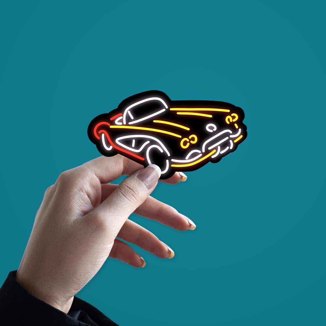 Neon Vintage car Sticker | STICK IT UP