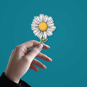 White Sunflower Sticker | STICK IT UP