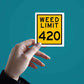 Weed Limit Sticker | STICK IT UP