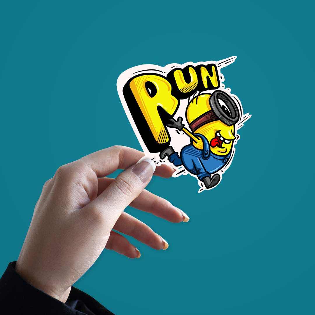 RUN!!! Sticker | STICK IT UP