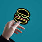 Neon Burger Sticker | STICK IT UP