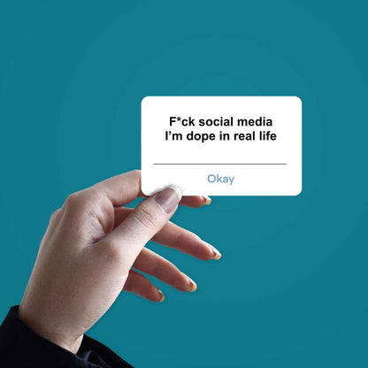 Fuck Social Media Sticker | STICK IT UP