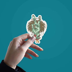 Peace out -Zombie Sticker | STICK IT UP