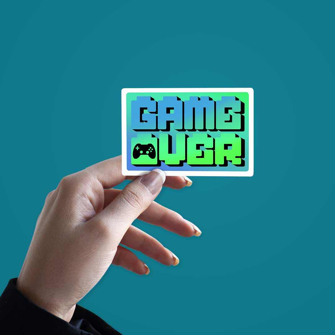 Game Over : Let's Replay Sticker | STICK IT UP
