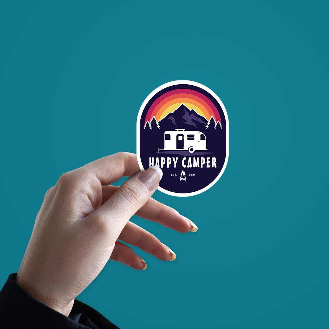 Happy Camper Sticker | STICK IT UP