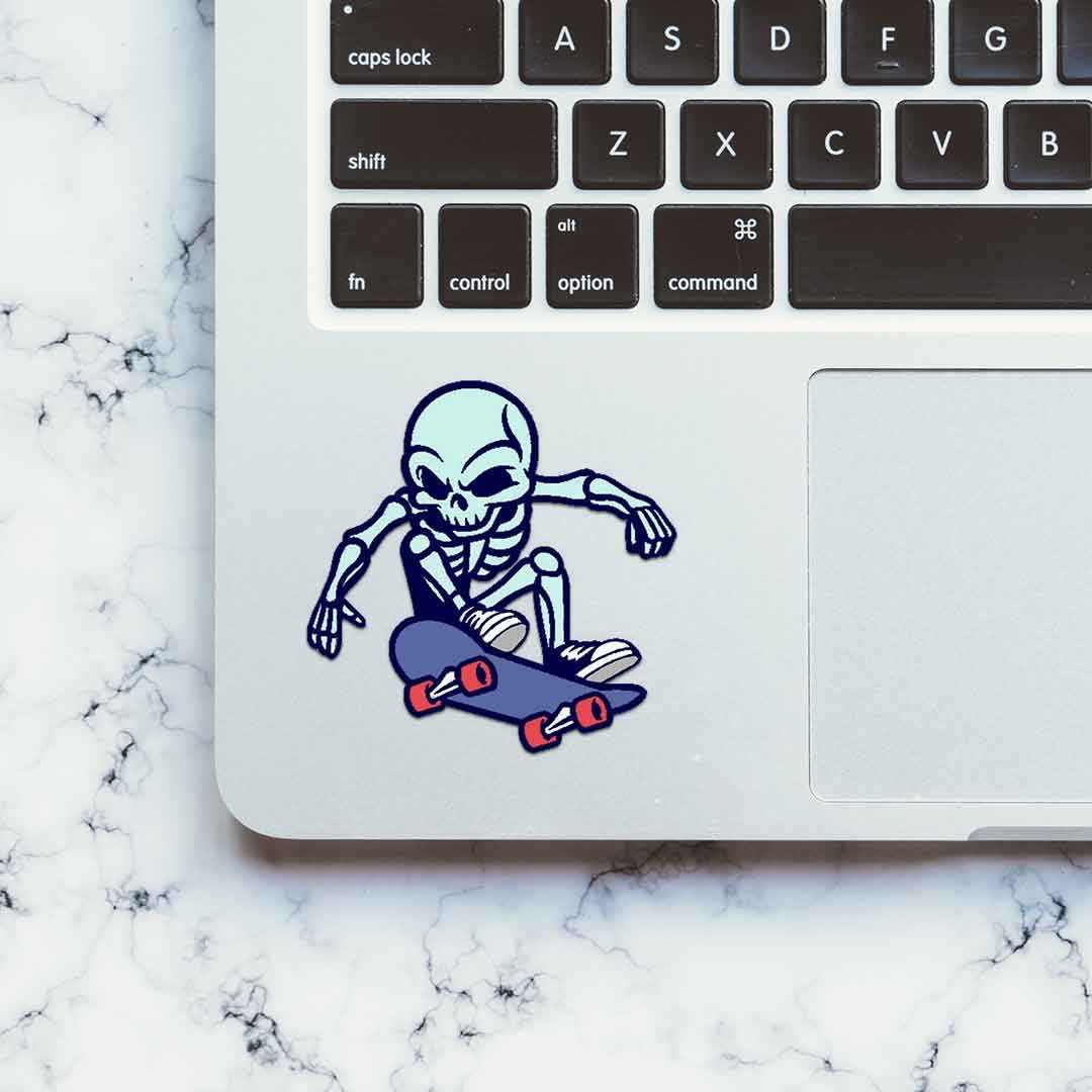 Skating Skull Sticker | STICK IT UP