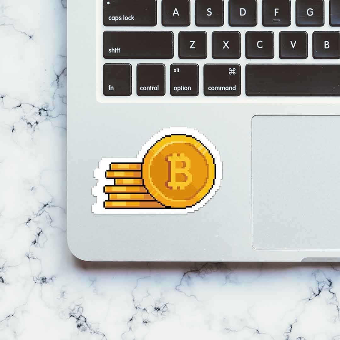 Bitcoin Pixel Sticker | STICK IT UP