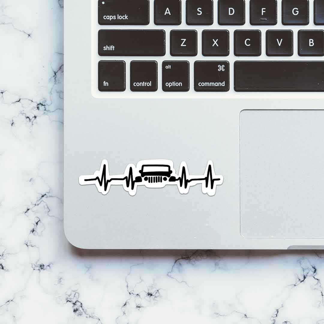 Jeep Heartbeat Sticker | STICK IT UP