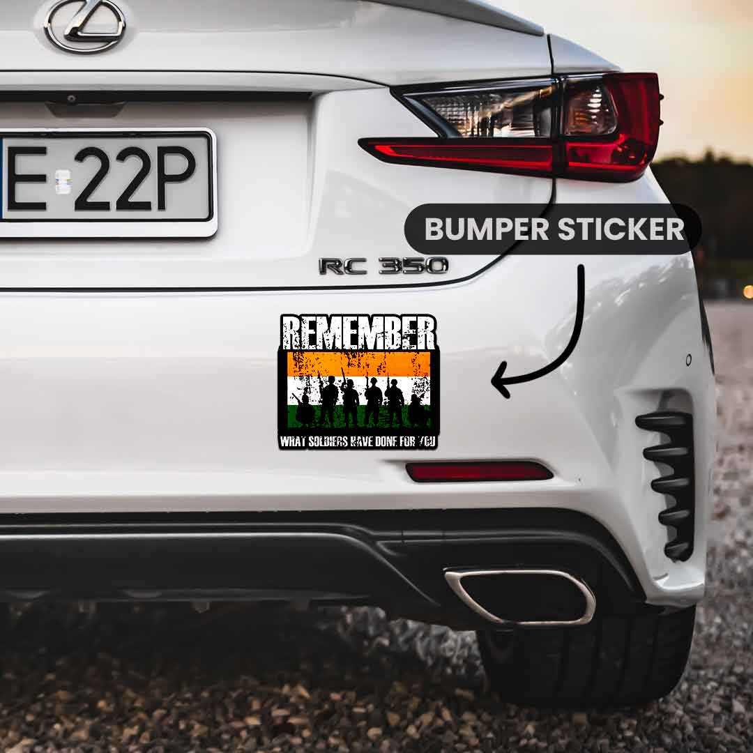 Remember Bumper Sticker | STICK IT UP