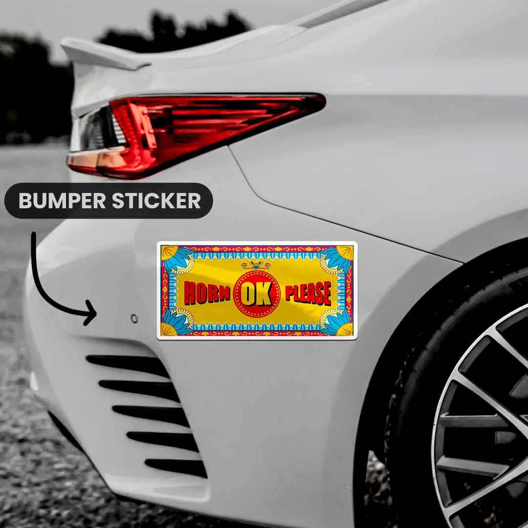 HORN OK PLEASE Bumper Sticker | STICK IT UP