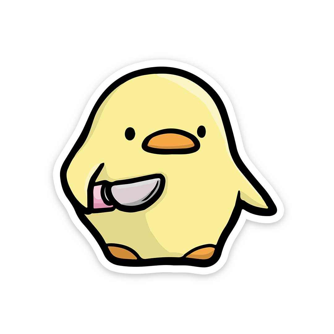 Duck With Knife Sticker | STICK IT UP