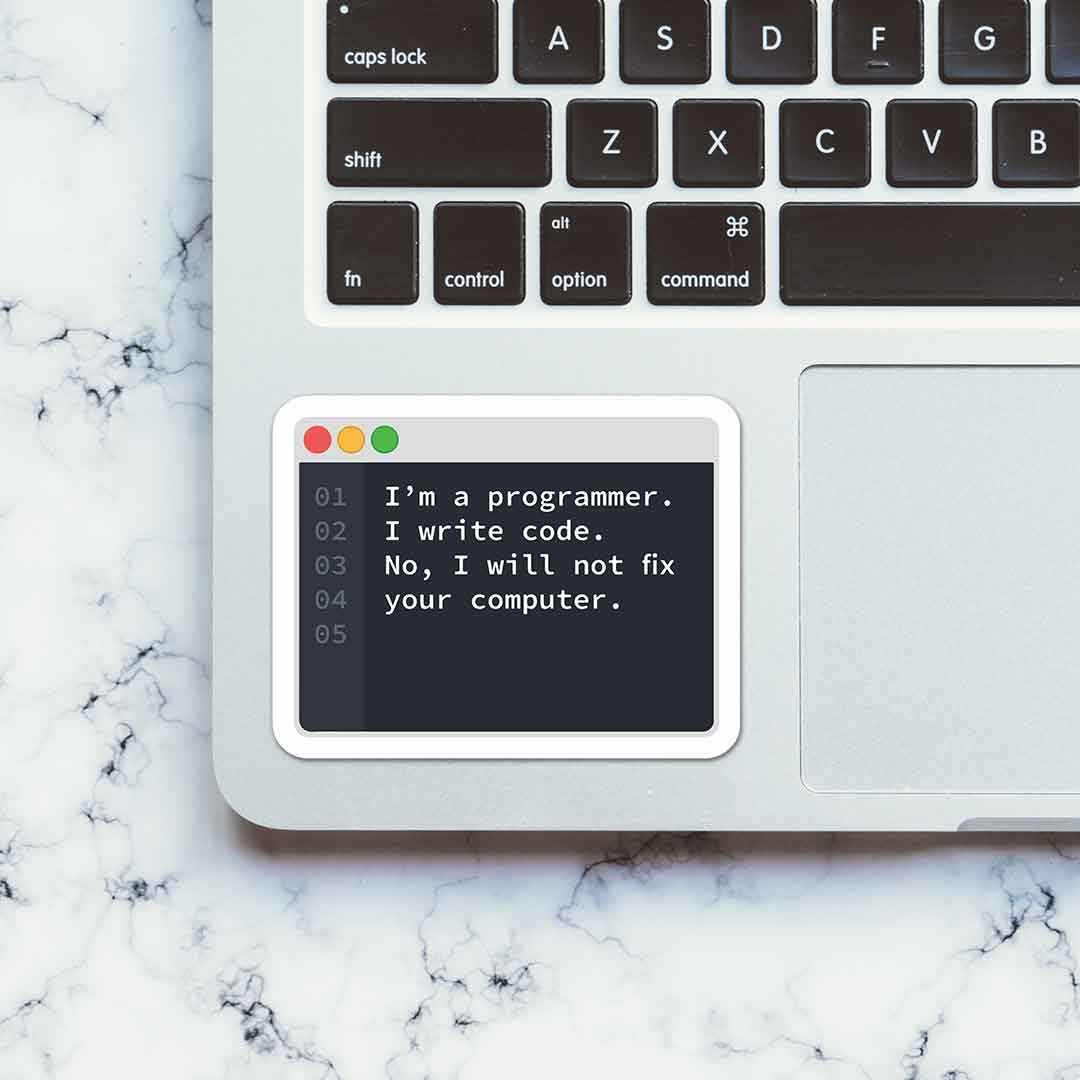 I'm a programmer Sticker | STICK IT UP