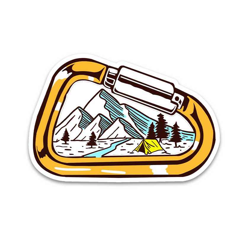 Window to mountains Bumper Sticker | STICK IT UP