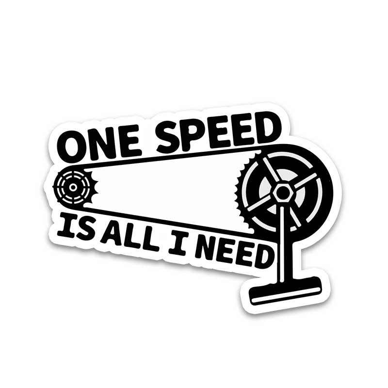 One Speed Bumper Sticker | STICK IT UP