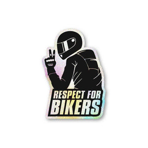 Respect for Bikers Diamond Dust Sticker | STICK IT UP