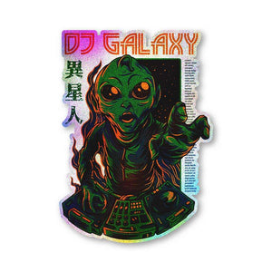 Dj galaxy Diamond Dust Sticker | STICK IT UP