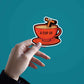A cup of tea Sticker waterproof vinyl decal for laptop, bike, car & bottle