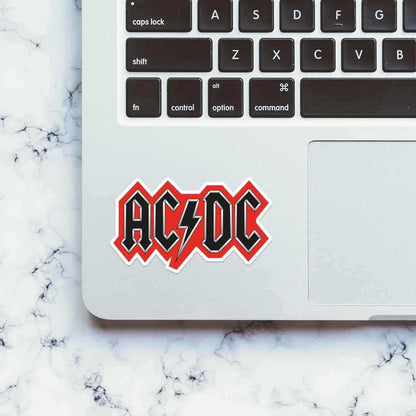 AC DC sticker waterproof vinyl decal for laptop, bike, car & bottle