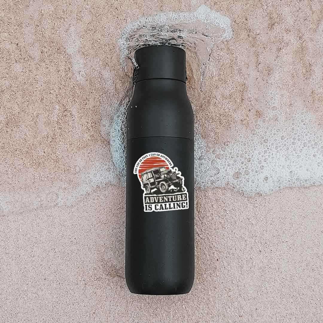 Adventure is calling Sticker waterproof vinyl decal for laptop, bike, car & bottle