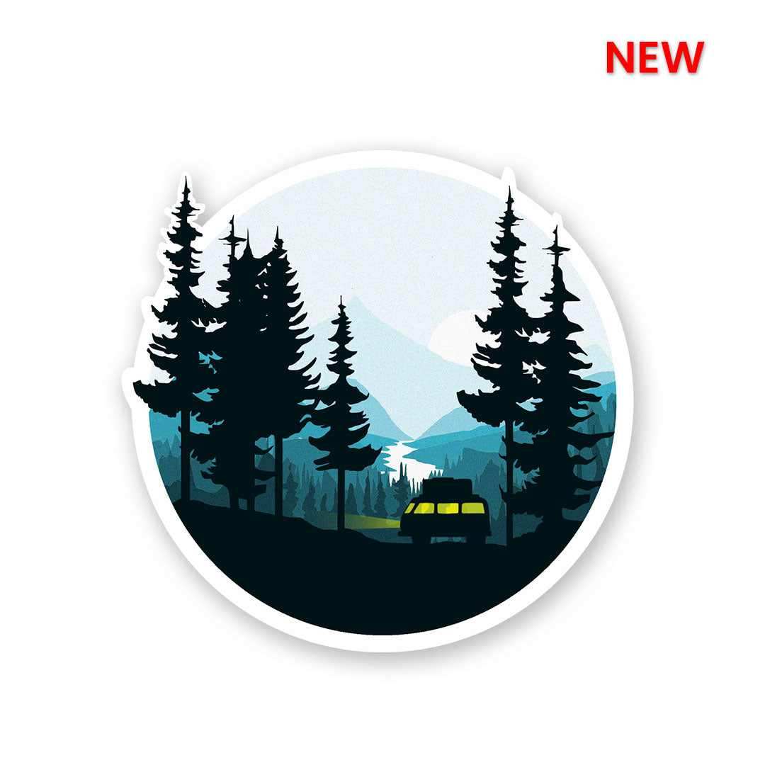 Adventure Midnight Sticker waterproof vinyl decal for laptop, bike, car & bottle