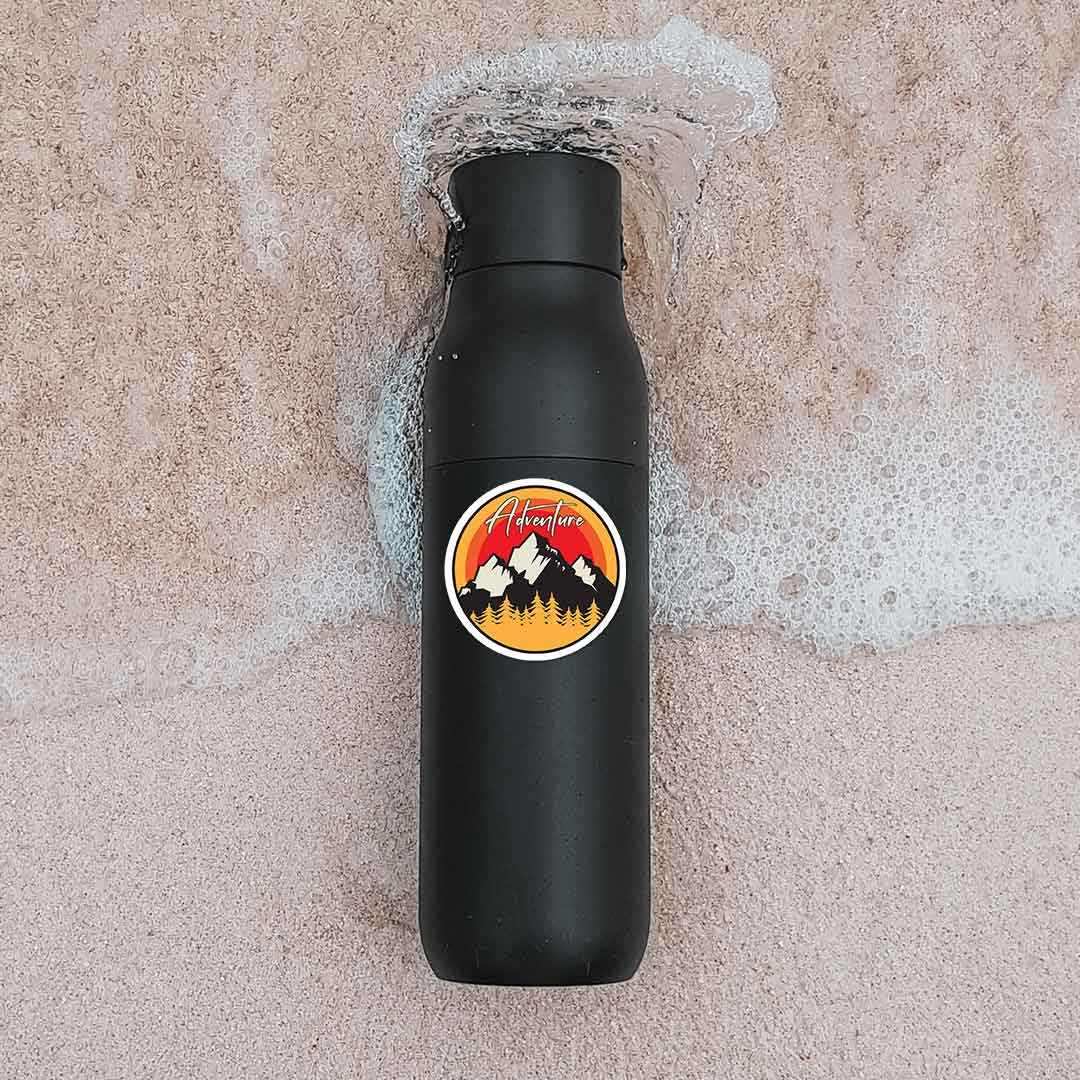 Adventure - Mountains Sticker waterproof vinyl decal for laptop, bike, car & bottle