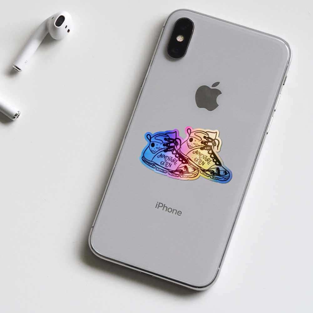 Adventure often Holographic Stickers waterproof vinyl decal for laptop, bike, car & bottle