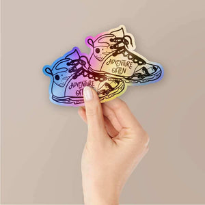 Adventure often Holographic Stickers waterproof vinyl decal for laptop, bike, car & bottle