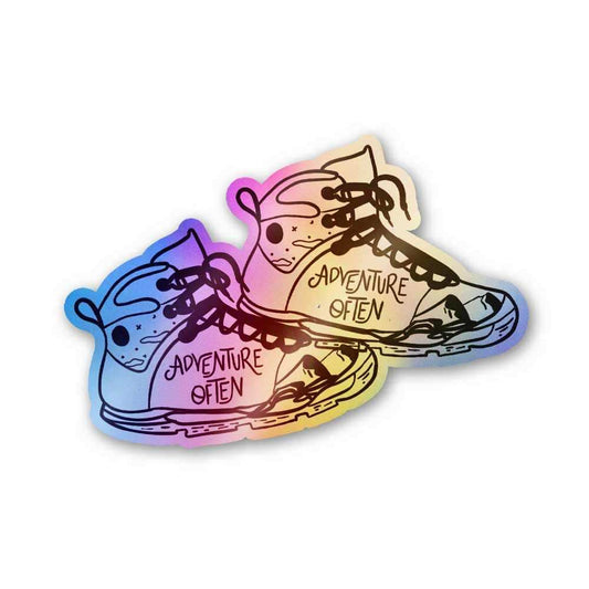 Adventure often Holographic Stickers waterproof vinyl decal for laptop, bike, car & bottle