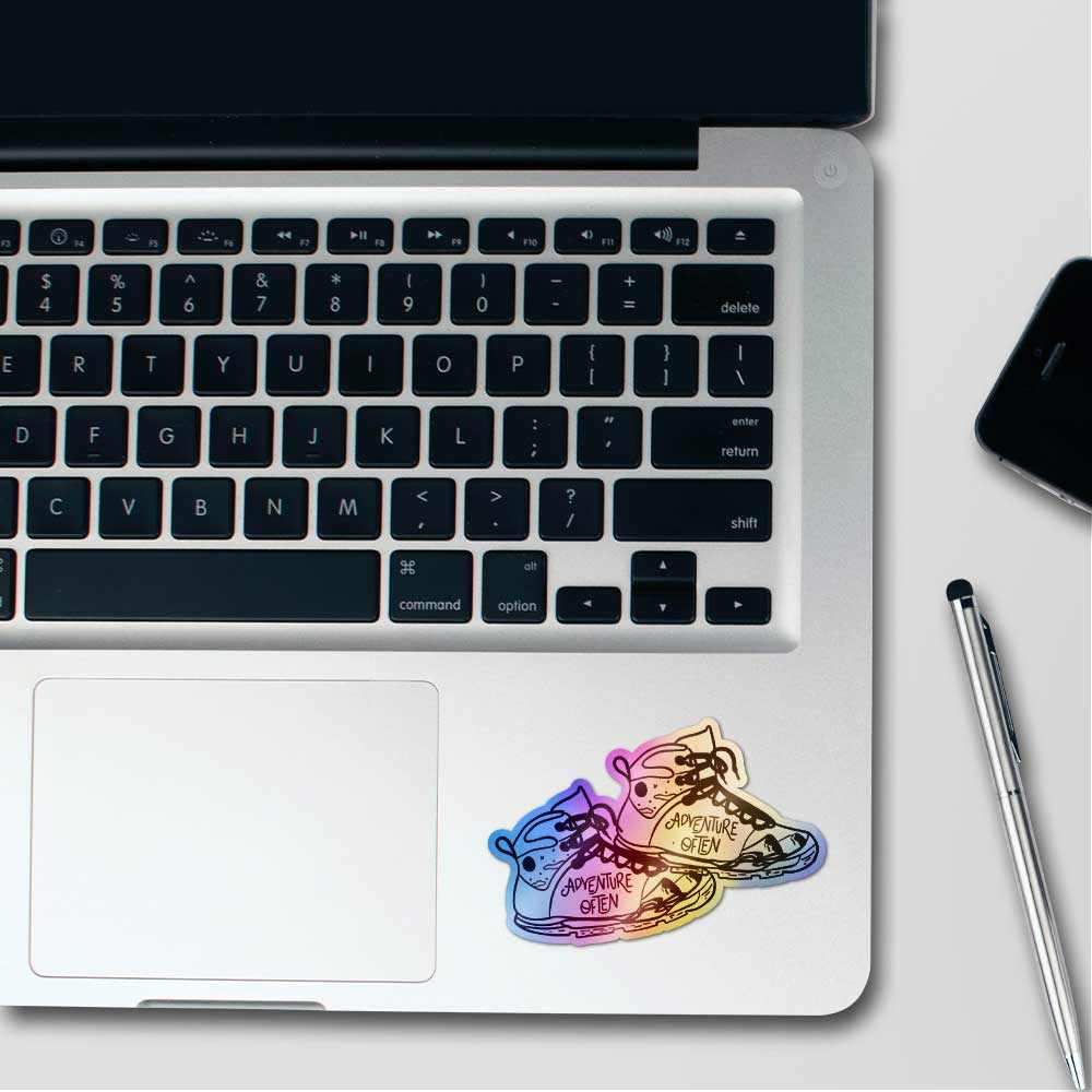 Adventure often Holographic Stickers waterproof vinyl decal for laptop, bike, car & bottle