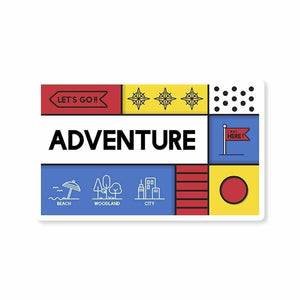 Adventure Sticker waterproof vinyl decal for laptop, bike, car & bottle