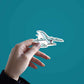 Aeroplane Sticker waterproof vinyl decal for laptop, bike, car & bottle