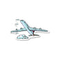 Aeroplane Sticker waterproof vinyl decal for laptop, bike, car & bottle