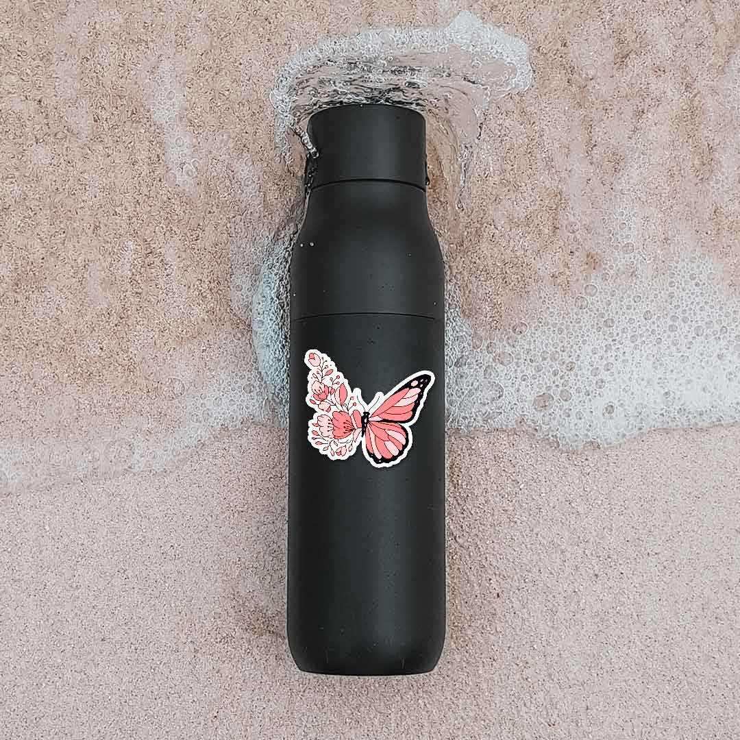 Aesthetic Butterfly Sticker waterproof vinyl decal for laptop, bike, car & bottle