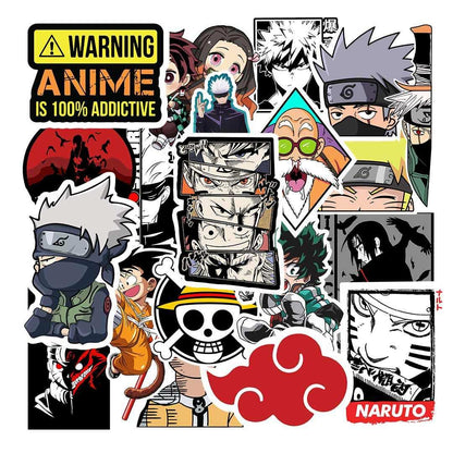 Anime Sticker Pack [20 Sticker] waterproof vinyl decal for laptop, bike, car & bottle