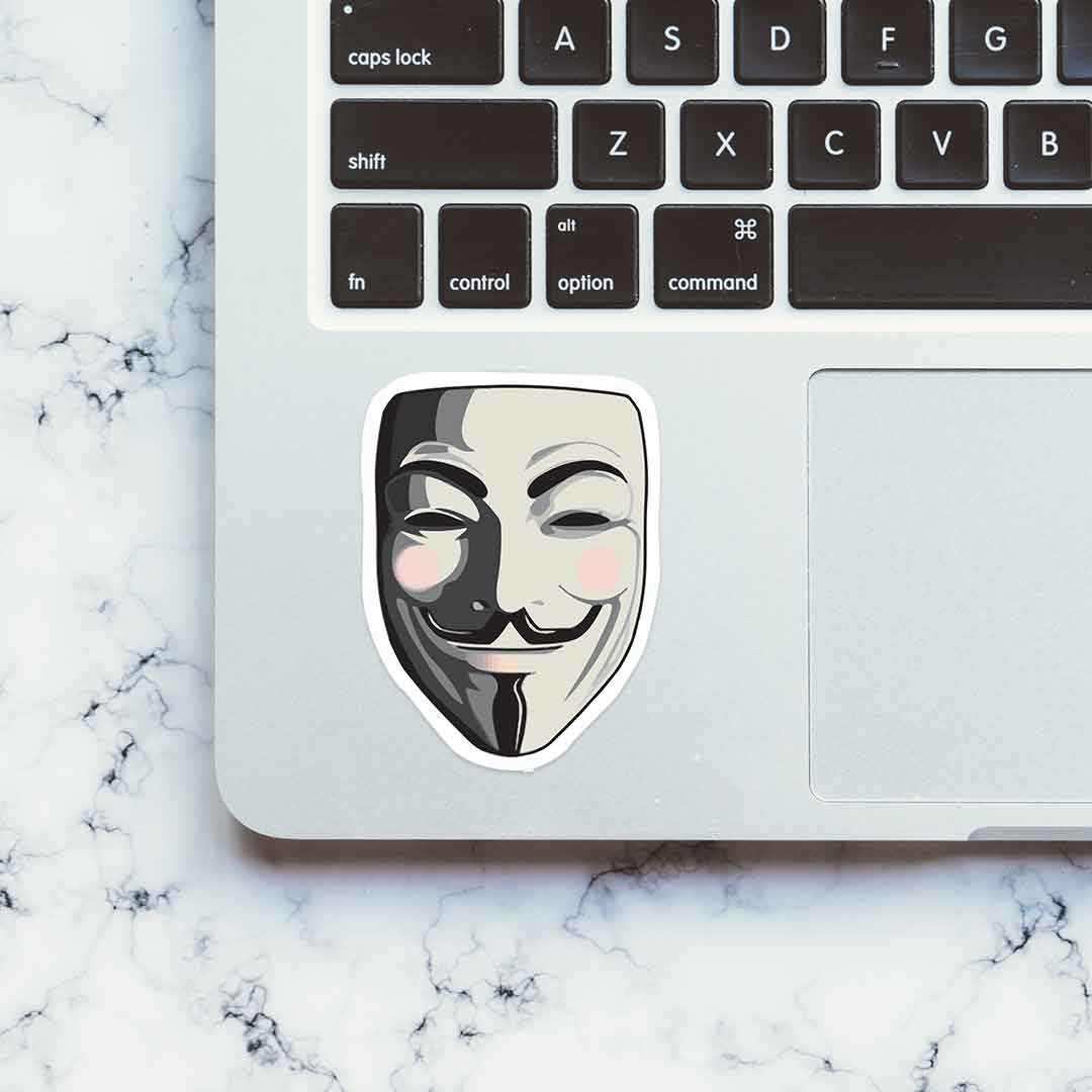 Anonymous Sticker waterproof vinyl decal for laptop, bike, car & bottle